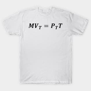 equation of exchange, monetary economics T-Shirt